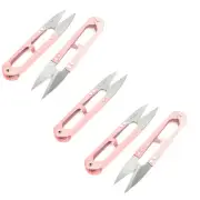 5Pcs Metal Grip Fishing Line Cross Stitch Craft Yarn Scissors Thread Cutter Pink