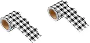 Tofficu 1 Roll Adorable and Checkered Bulletin Board Border Sticker Replaceable Trim for Classroom Office Chalkboard Window Decoration Bright Patterns for Festive Atmosphere