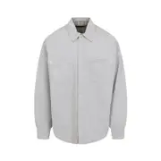 [Balenciaga] Balenciaga-Light Grey Workwear Cotton Shirt-Uomo L STAND
