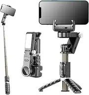 Gimbal Stabilizer for Smartphones,3-Axis Stabilizer Tracking Selfie Stick with Tripod Suitable for 360 Degree Steering with Remote Control The Best Choice for Vlog and Live Broadcast