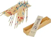 Generic Shanghai Mikado Wooden Board Game, Multiplayer Strategy, Different Color Sticks with Resealable Box, Mikado Game, Wooden Chopsticks Game, Shanghai Wooden Sticks Game