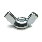 Wing Nut Zinc Plated Steel Nuts - 1/4"-20 UNC Coarse Thread - Qty-100