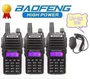 Speaker mic + 3 Pack baofeng UV82 8W TRI-Power Dual Band Portable Two-Way radio