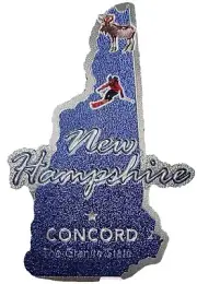 New Hampshire The Granite State Foil Fridge Magnet