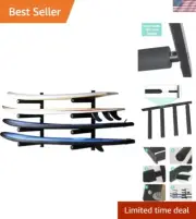 HUIMENG Surfboard Wall Rack Display Mount Storage Rack for 4 Surfboard/SUP/Sn...