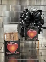 Valentines Day Biscoff Cookies Gift Box-Basket With Black Bow