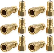 Vinsot 6 Set 1/4" Quick Disconnect Coupler Valve for Carpet Cleaning Wand Truck