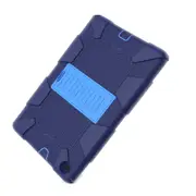 Shockproof Two-Color Silicone Protection Case with Holder for Galaxy Tab A 10.1 (2019) / T510 (Dark Blue+Blue)