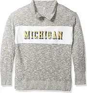 chicka-d NCAA Michigan Wolverines Women's UM479 Cozy Fleece Quarter Zip