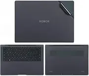 Jarttarn Laptop Decal Cover Compatible with Honor MagicBook Art 14 2024 14.6 inch Laptop, Anti-Scratch Sticker Three Sided Notebook Film Laptop Film (Matte Black)