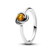 Pandora November Honey Eternity Circle Ring 192993C11-52 Size 6-6.5