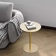 Round Bar Height Cocktail Table Metal Iron Bistro Pub Table with Gold Leg, Kitchen Living Room Coffee Table, Snack Side Table Negotiation Table(40x50cm)