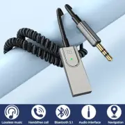 3.5mm to USB AUX Wireless Bluetooth Receiver Car Home PC Audio Adapter 5ft Cable