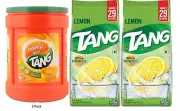Tang Orange Instant Drink Mix Plastic Jar 750g + Lemon Refill 2x500g - 3 Pack