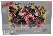 Natura Latch Hook Rug Wall Art Kit 30” X 50” Florette Rose Floral New Sealed