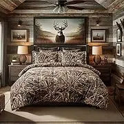 Realtree Max-5 Camo Bedding Comforter Set King, Premium Polycotton Fabric,3-Piece Camouflage Comforter Set for Bedroom, Hunting & Outdoor,07151000981RT