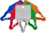 Rendasun Tick Remover Tool, Quick and Safe, and Reliable Suitable for Pets, Animals, and Humans, Essential Tick Remover Tool for Portable Outdoor Living (5 Pack Orange Red Blue Green Silver)