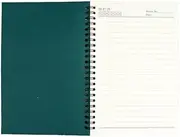 A5 Spiral Coil Notebook Diary Ruled School Vintage Office Student Note Book Memo,100 Pages,Durable 80gsm Paper - Vintage Design(Green)