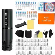 Tattoo Machine Kit Wireless Tattoo Pen Permanent Makeup Tattoo Needles Supplies