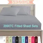 2000TC Fitted Sheet Set King/Queen/Double/K Single/Single Bed Ultra Soft