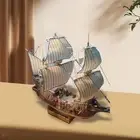 Assembly Model Boat Kits 1:100 Scale Paper Sailboat Ship Kits for Kids