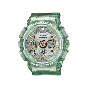 CASIO卡西歐 G-SHOCK 金屬光澤 半透明雙顯手錶-透綠_GMA-S120GS-3A_45.9mm