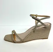 Badgley Mischka Womens Unity Wedge Heel Pale Gold Size 8.5 M