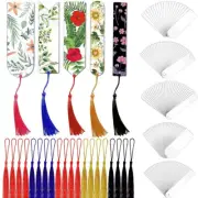 Acrylic Bookmark Blanks Colorful Tassels Bulk for DIY Crafts Hanging Gift Tags