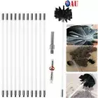 Flexible Rotary Chimney Sweep Flue Sweeping Brush Rod Kit Soot Fireplace Rods