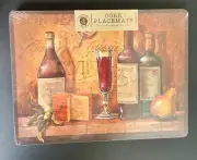 Benson Mills Cork Placemats (12" X 16" Rectangular Set of 4, Bordeaux Wine) NEW
