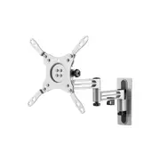 Goobay TV Wall Mount Caravan FULLMOTION (M), mount for TVs from 13 to 43 inches (33 – 109 cm), max. 15 kg, fully mobile: swivelling, tilting, extendable up to 38.6 cm - Silver