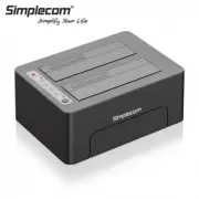 Simplecom USB 3.0 to DUAL Bay SATA Hard Drive Dock 3.5" 2.5" HDD Offline Clone