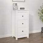 vidaXL Sideboard White 40x35x80 cm Solid Wood Pine 2BB
