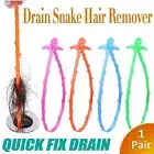 2PCS Bathroom Sink Drain Cleaner Unblocker Hair Remover Shower Snake Clog Tool