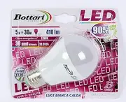 Bottari Lighting 97401 Home Drop Shape LED Lamp, Frosted E27, 5 W Power, Set of 1