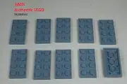 LEGO NEW 2x4 Sand Blue Plate (10x) 6248957 Brick 3020