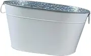 Chilling Bucket for Parties, Lightweight Ice Tub for Beer and Cocktail Storage, White