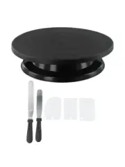Precise and Efficient Cake Decoration with 360 Degree Rotating Turntable