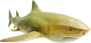 Gemini&Genius Marine Animal World Toys Lemon Shark Ocean Shark Action Figure Sea Life Great White Shark Action Figure Soft Rubber Toys Role Play Swimming Pool Beach Bathing Toys for Kids