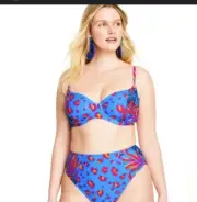 Tabitha Brown X Target Tropical/Leopard Print 2 Piece Swimsuit Size 22w/3X