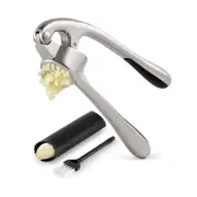 Catzon Premium Garlic Press Set with Cleaning Brush & Peeler for Kitchen