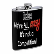 Crazy Competition Em1 8oz Stainless Steel Flask Drinking Whiskey Liquor