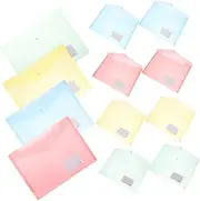 JEWEDECO 20pcs Snap Document Pocket Folder for Documents File Envelopes Plastic File Envelopes Plastic Folders with Snap Closure Pp