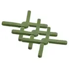 3 Pcs Foldable Silicone Trivet, Trivet Mats for Hot Pots, Green