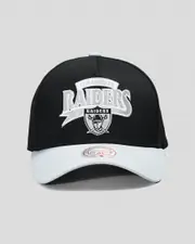 [Mitchell & Ness] Mitchell & Ness Men's Los Angeles Raiders Pro Pinch Snapback Cap in Black/Gray One Size Black/Gray