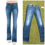 7 For All Mankind Women's Kaylie Slim Supermodel Boot Blue Wash Jeans AU0260702