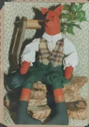 Fox A Hunting We Will Go Sewing Pattern By Thimble Stitchin 16" Tall