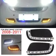1 Pair LED Daytime Running Light Fog Lamp DRL For Benz Smart fortwo 2008-2011 (for: Smart)