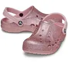 New Crocs Women's Shoes Baya Glitter Clogs Slip On Glitter Petal Pink Size 6
