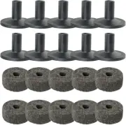 10 Sets Cymbal Stand Felt Washer Gray Drum Cymbal Stand Sleeves Drumset Kit Acce